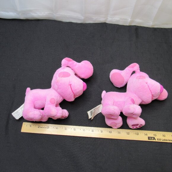 Nickelodeon Blue's Clues Magenta 7" Pink Dog Plush Stuffed Animals Toy Lot of 2 - Picture 13 of 16
